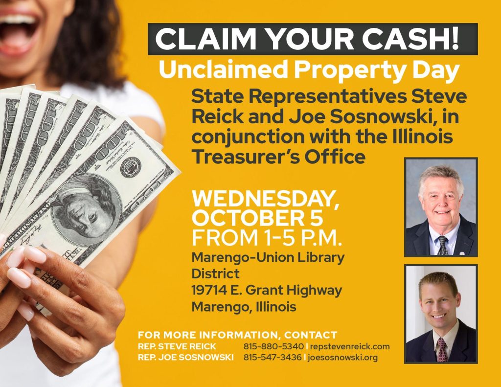 Unclaimed Property Day with the Illinois Treasurer’s Office Joe Sosnowski